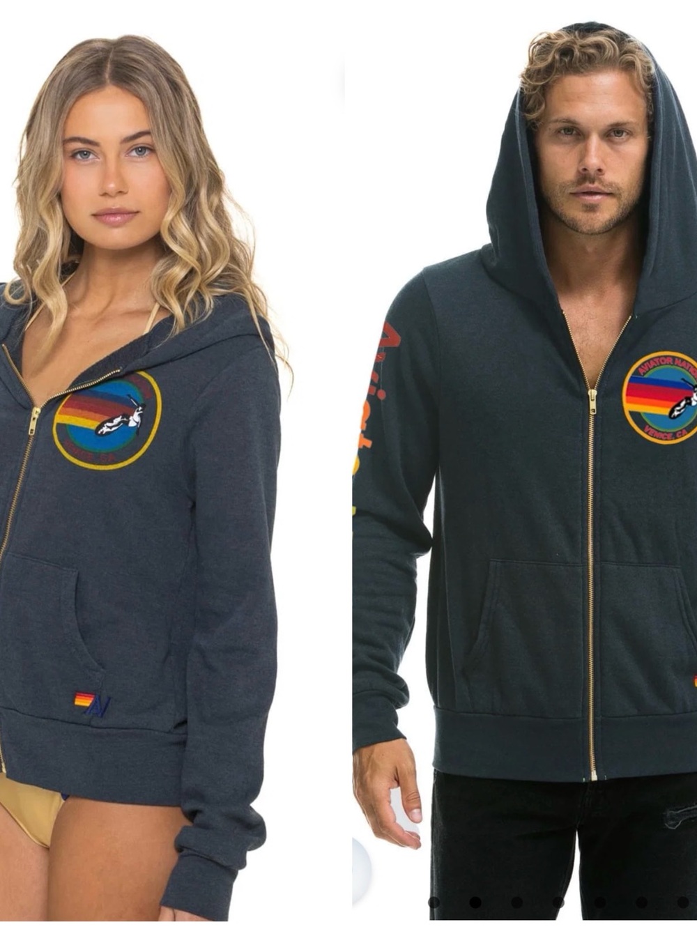 🌈 AVIATOR NATION VENICE HOODIE - CHARCOAL Large